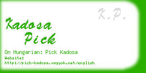 kadosa pick business card